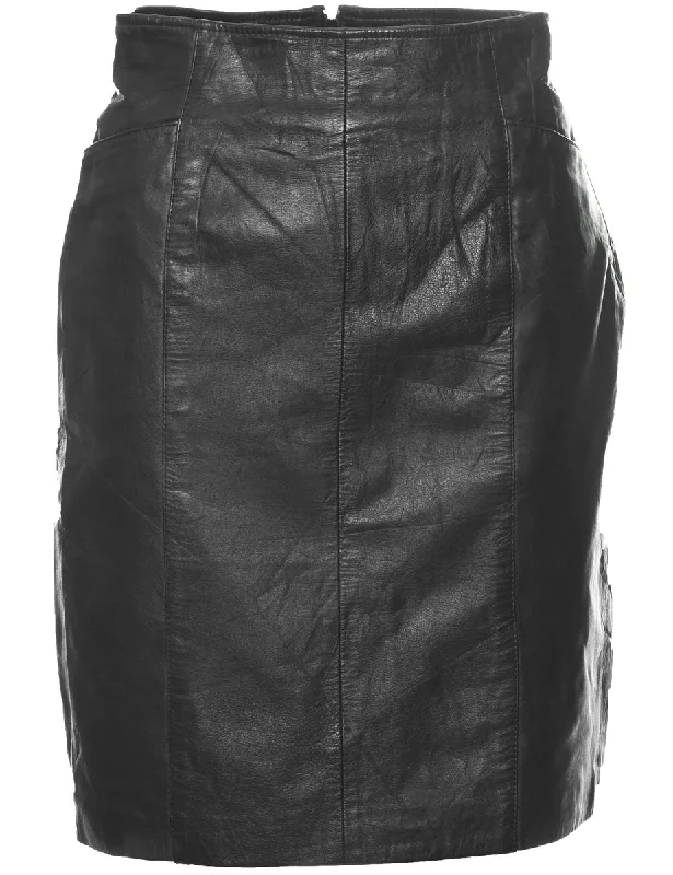 Simple Chic Wilson Leather Pencil Skirt - XS