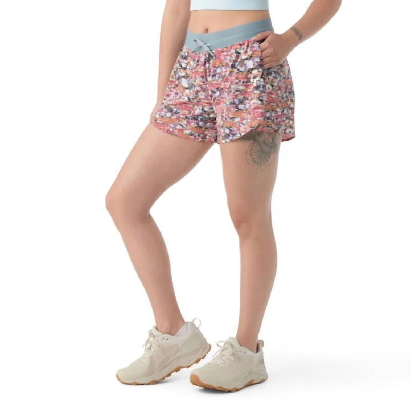Modernism Women's Active Lined 4" Short In Guava Pink Mica Stone