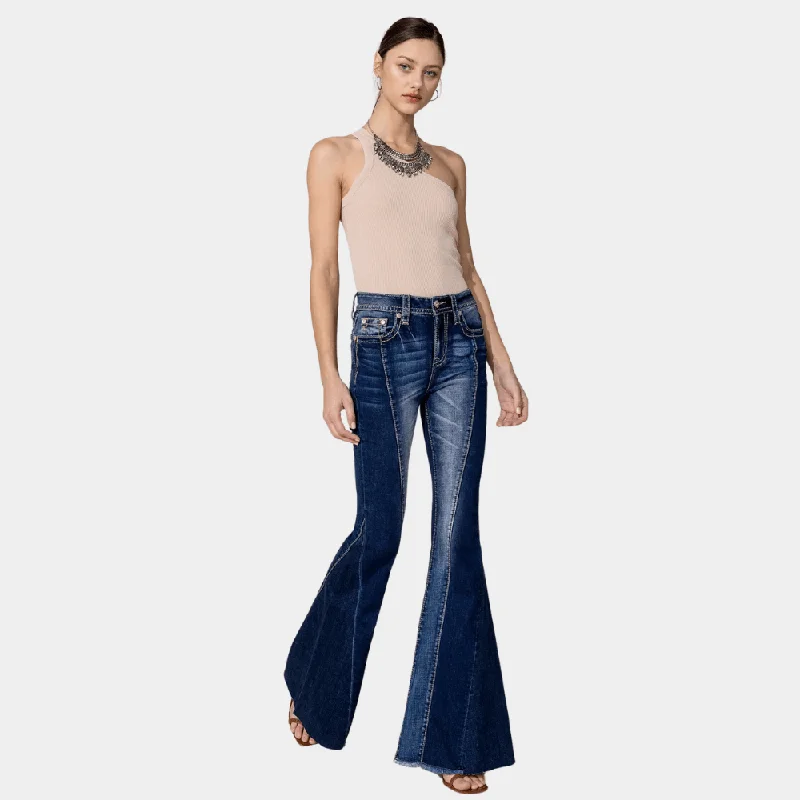 Fashionable Inner Wear Miss Me Multi Denim Super Flare Jeans