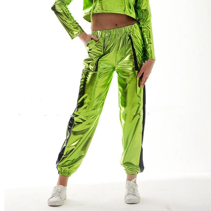 Minimal Classic Large Women's Pants Loose Pants Colored Lacquer Leather