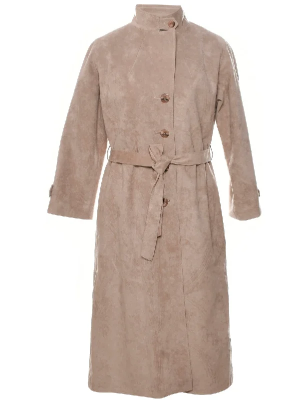 Timeless Comfort Single Breasted Trench Coat - M
