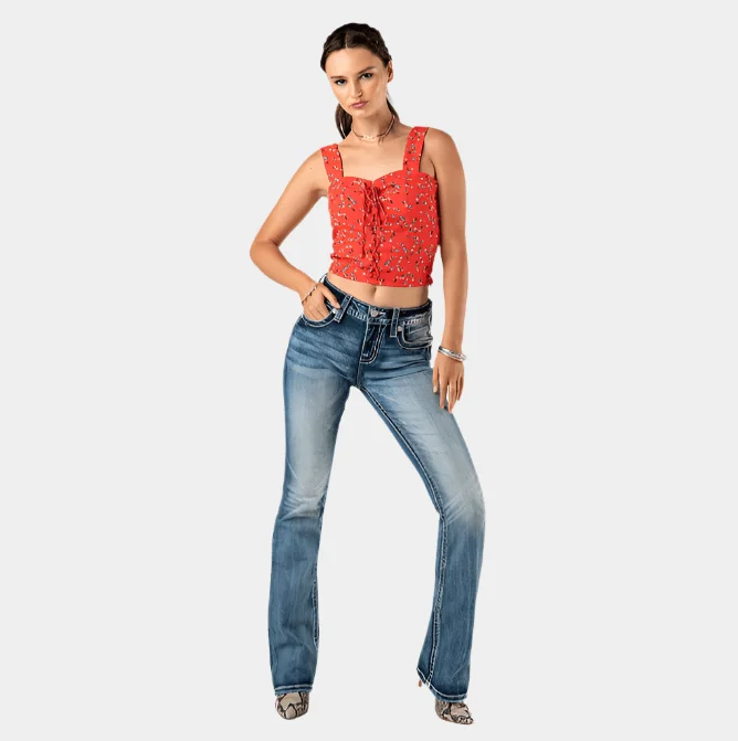 Versatile Items Miss Me Horse Shoe Bootcut Jeans