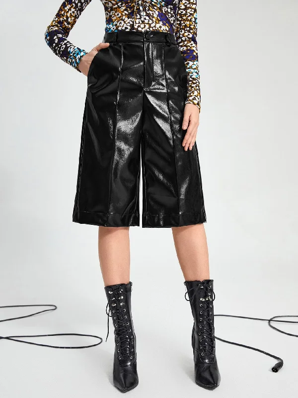 Fashion Design Glamorous Plain Zipper High Waist Womens Shorts