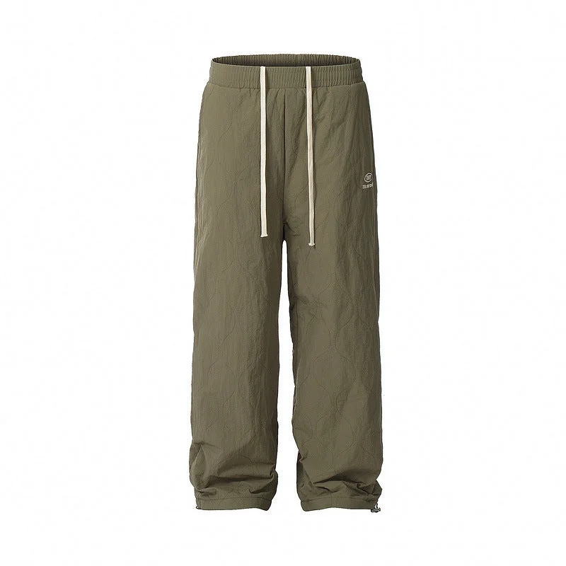 Simple Style Men's And Women's Elastic Waist Drawstring Winter Casual Pants