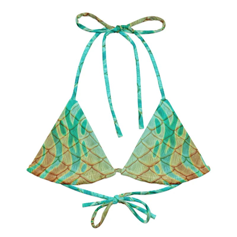 Single-shoulder Neck Design Oasis recycled string bikini top