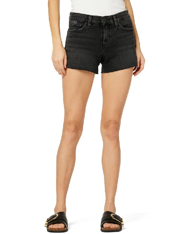 Spiritual Vitality HUDSON Jeans Gemma Mid-Rise Short Jet Black Jean