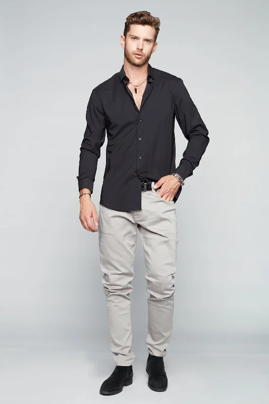Exquisite Design Deluxe 5 Pocket Slim Fit Pants -  Light Grey