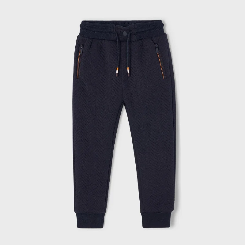 Cool Breeze At Night Mayoral 4581-002 Kids Fishbone Long Pants - Navy Blue