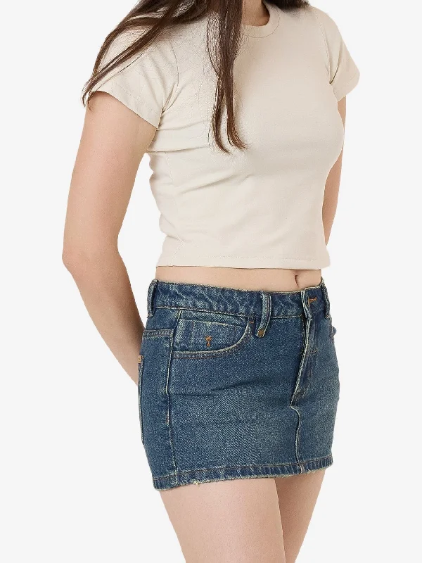 Smart Comfort Carmen Skirt - Dirty Oil Blue