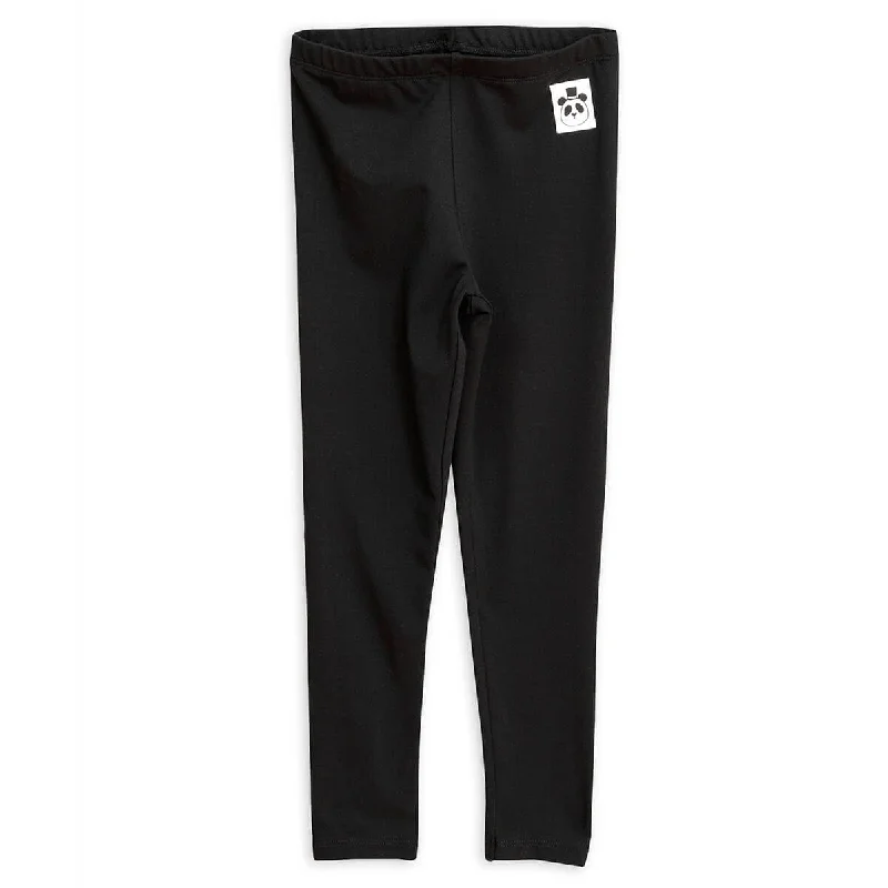 Unique Design Basic Leggings in Black by Mini Rodini