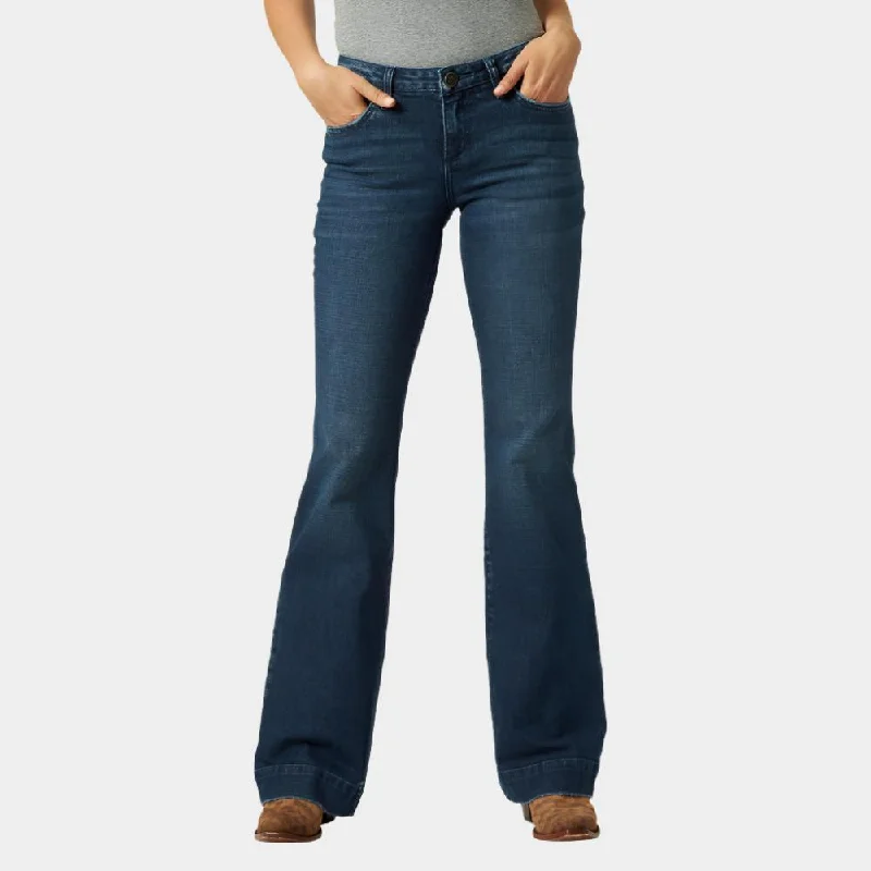 Layered Comfort Wrangler Retro Mae Mid Rise Trouser Jean