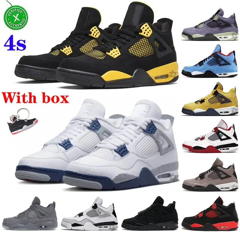 Versatile Comfort Men's and Women's OG AJ 4 Retro Red Thunder Canvas Retro 4 Shoes