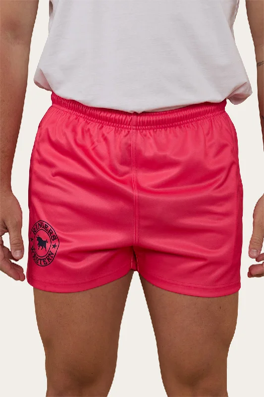 Free And Casual Ringers Footy Shorts - Melon