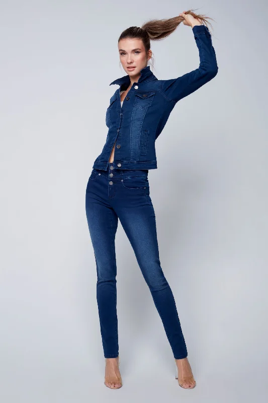 Sports Design MIA - Mid Rise Skinny - Tinted Dark Indigo Rinse