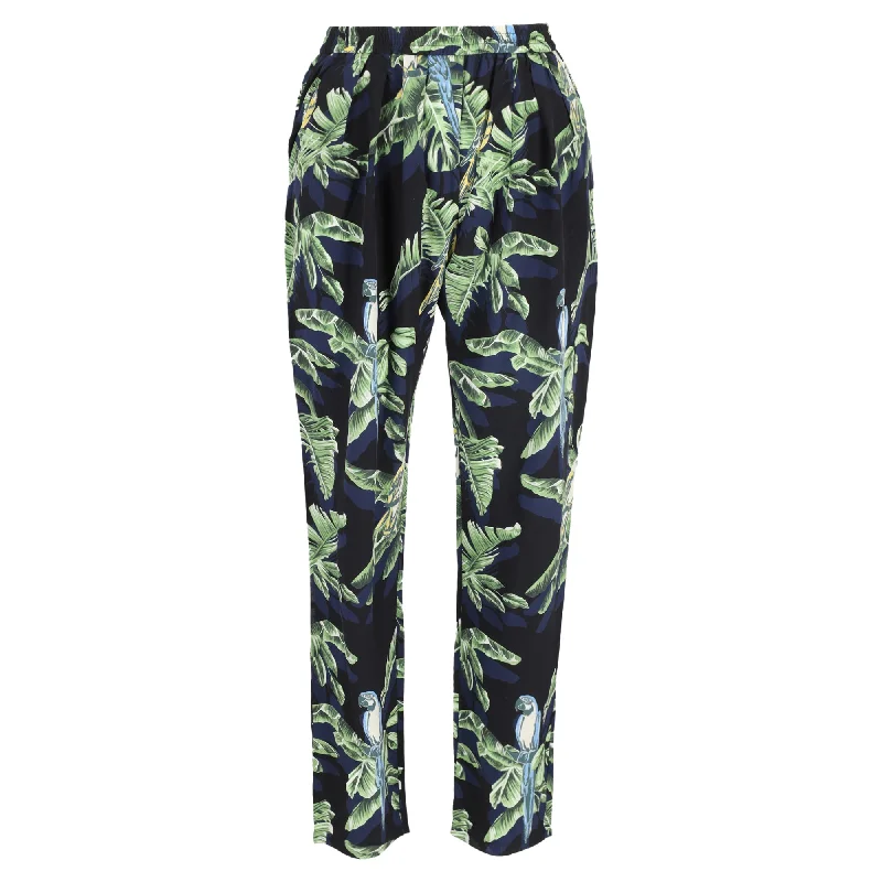 Personalized Design Stella Mccartney Birds Of Paradise Straight-Leg Trousers in Multicolor Silk