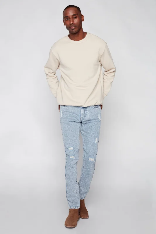 Retro Prints 5 Pocket Slim Fit Jeans - Indigo Acid