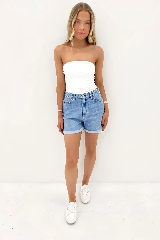 Soft Style Girlfriend Short Deja Vu Blue