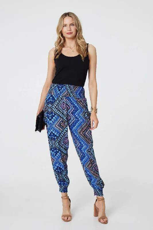 Chic Comfort Aztec Print High Waist Harem Pants