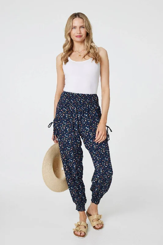 Advanced Design Ditsy Floral High Waist Harem Pants