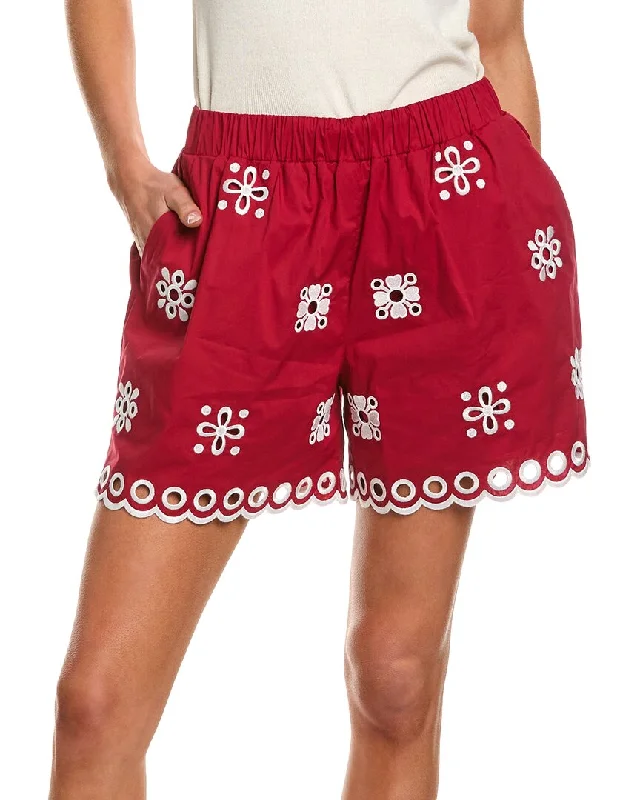 High-quality Design RED Valentino Eyelet Short