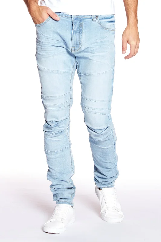 Casual Elegance 5 Pocket Slim Fit Pants - Blue Bleach