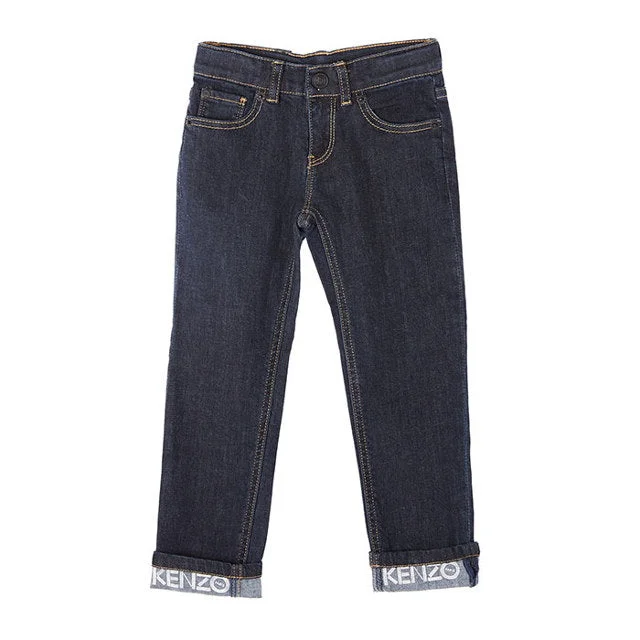 Romantic Temperament Kenzo Kids Jeans in DARK INDIGO LAME