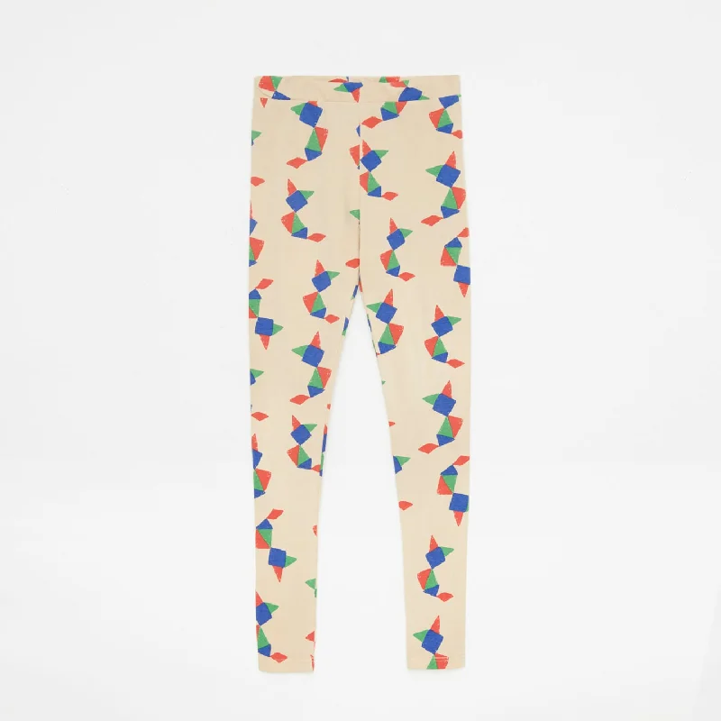 Embroidered Letters WEEKEND HOUSE KIDS Tangram Leggings - Sand - 2Y