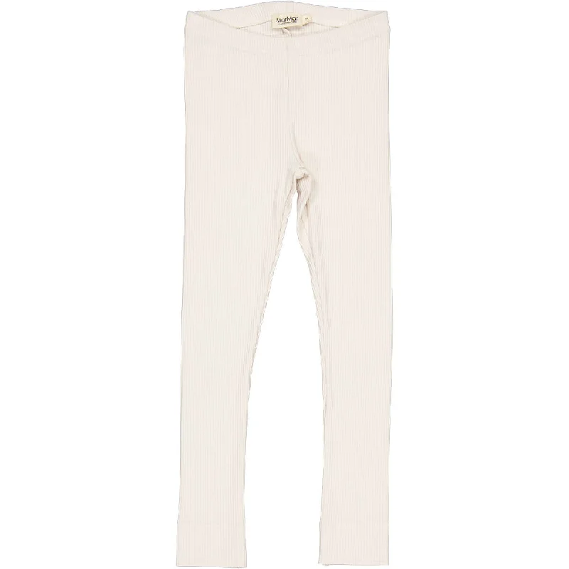 Casual Street Leg Rib Baby Leggings in Vanilla by MarMar Copenhagen - Last Ones In Stock - 2-9 Months