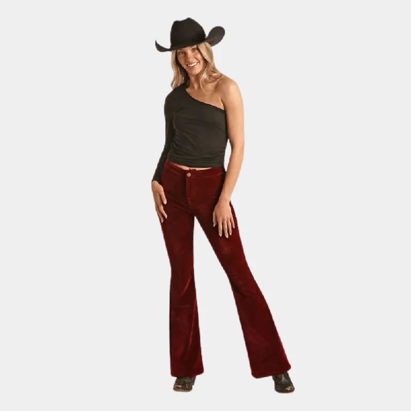 Classic Items Rock & Roll Denim Red Button Extra Flare Jeans