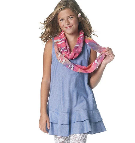 French Style McCalls Child/Teen Dresses, Leggings M6275