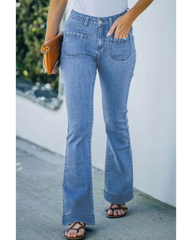 Stretch Design Azura Exchange Casual Vintage Flared Jeans - S