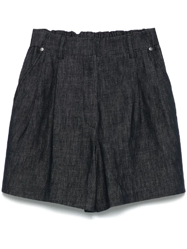 Floral Prints Brunello Cucinelli Women's Shorts blue