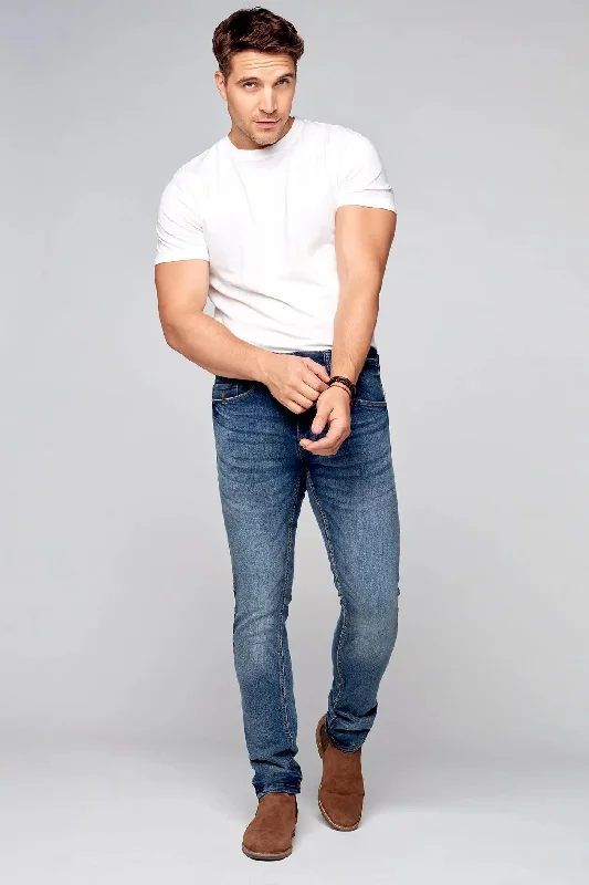 Casual Comfort FRANKIE (3035 Series) - 5 Pocket Straight Fit Jeans - Vintage Medium Blue
