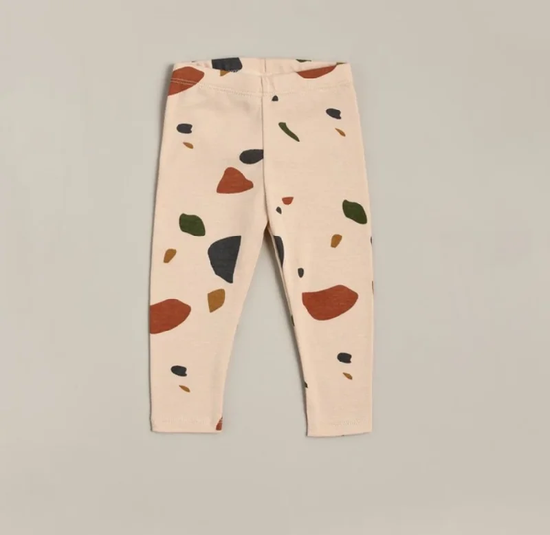 Trendy And Casual Organic Zoo Leggings in Terrazzo
