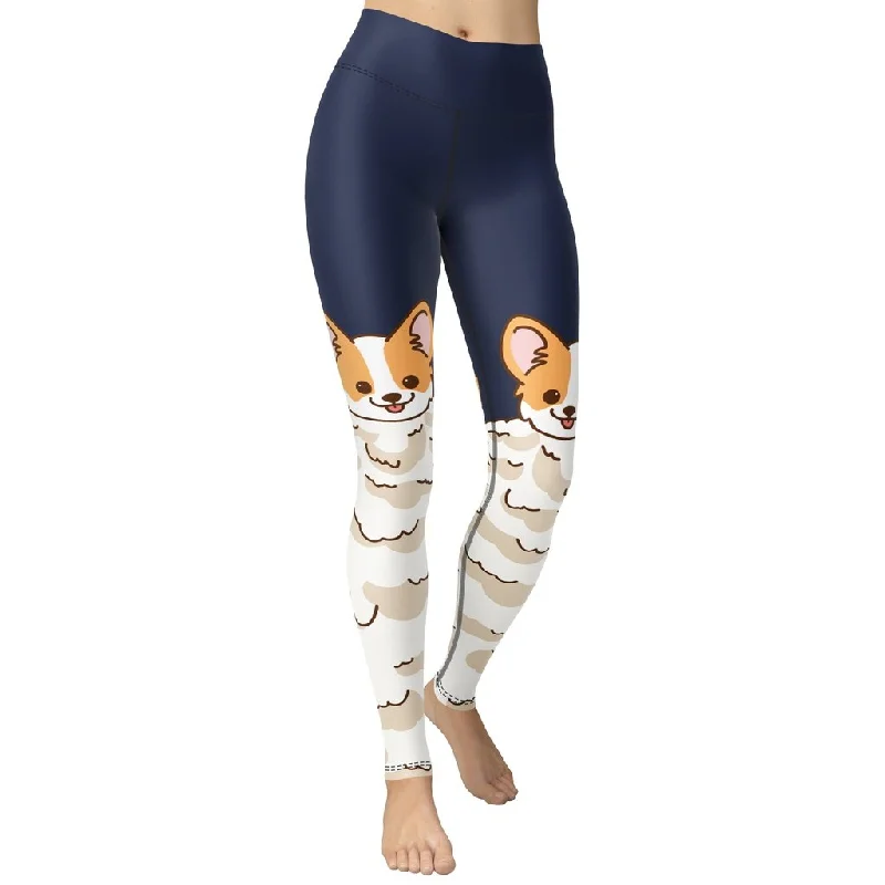 Outdoor Trend Corgi Design Yoga Leggings