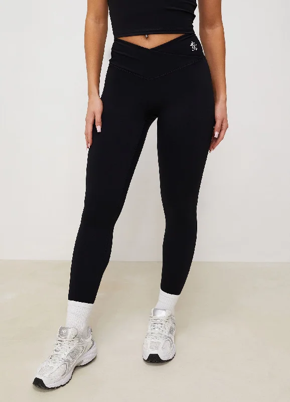Comfortable Tops Gym King 365 Wrap Over Legging - Black