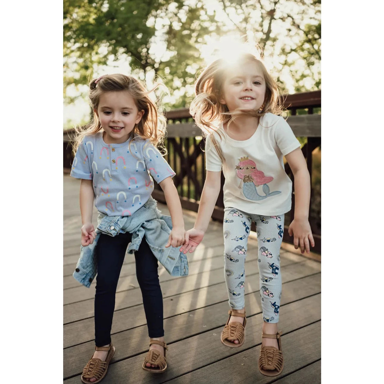 Slightly Flared Design Petite Hailey Girl's Ami Leggings - Navy
