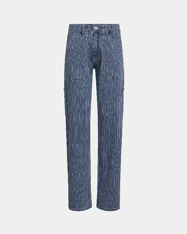 French Style ANETTSW TROUSERS - Light Blue striped