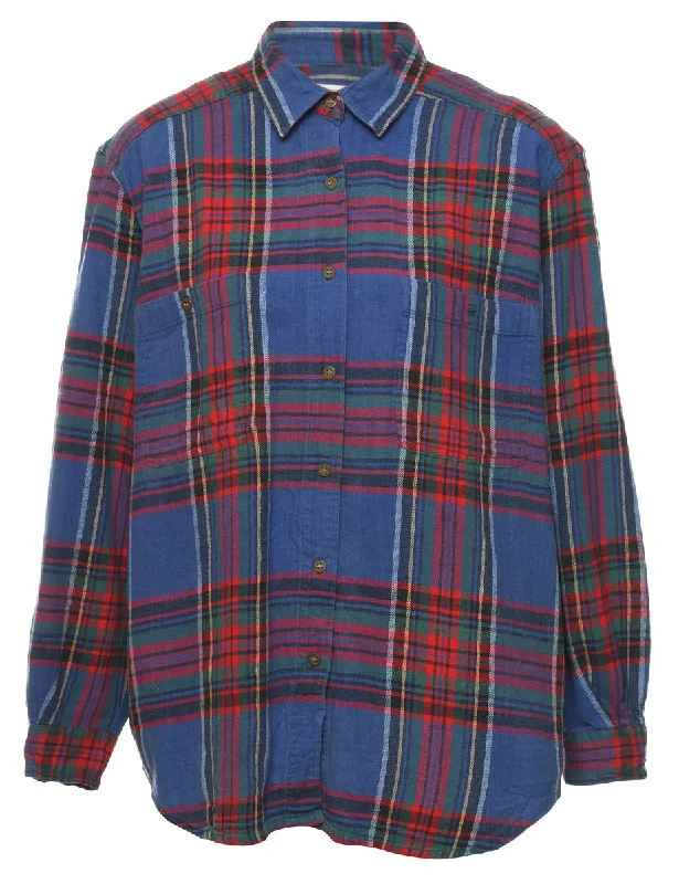 Casual Chic Roo Crossing Blue Checked Shirt - L