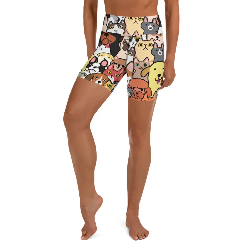 Urban Style Cuteness Overload Yoga Shorts
