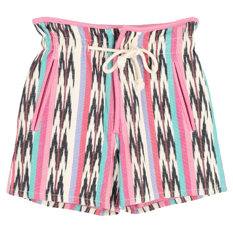 Versatile Comfort Isabel Marant Étoile Inima Ikat Jacquard Shorts in Pink Cotton