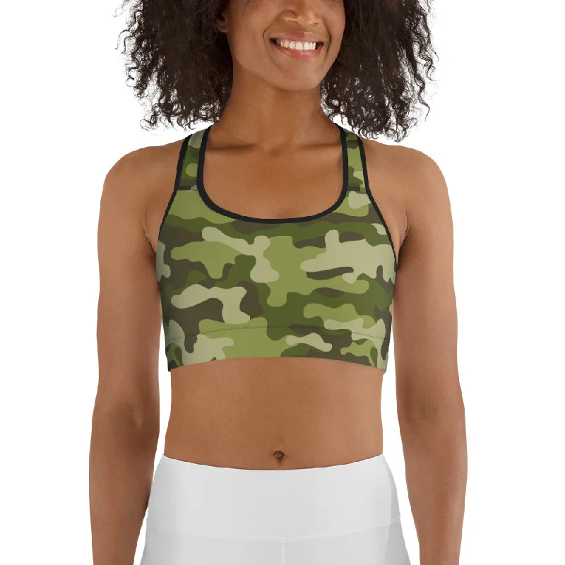 Fresh And Capable Classic Camo Sports Bra