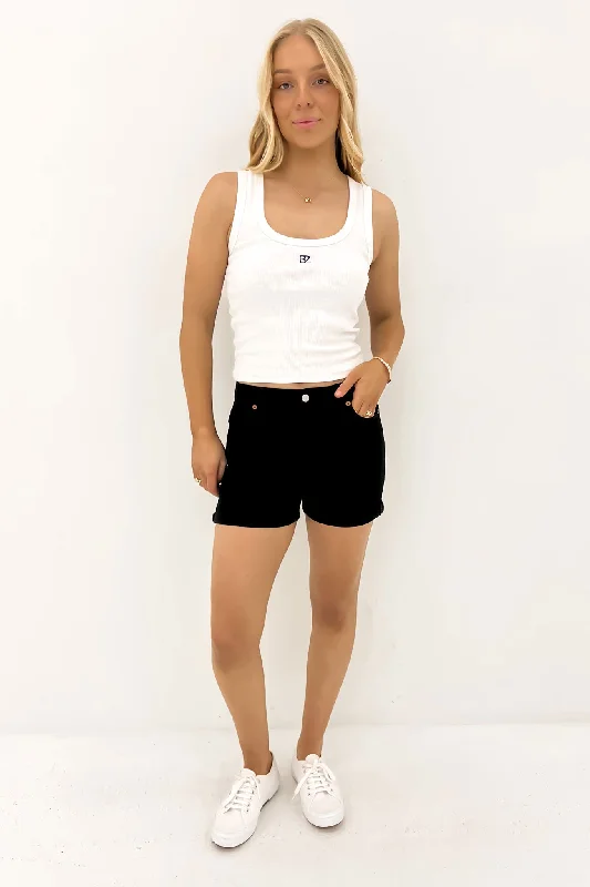 Creative Prints Mid Thigh Short Jet Black