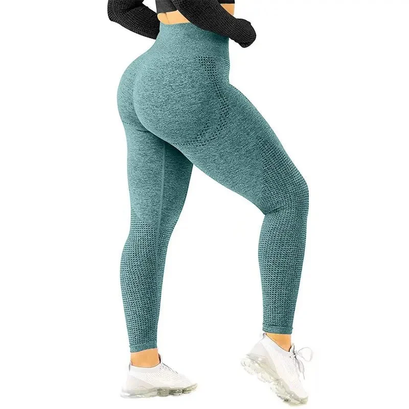 Layered Comfort Women High Waist Seamless Sports Fitness Pants Sexy Gym Yoga Leggings