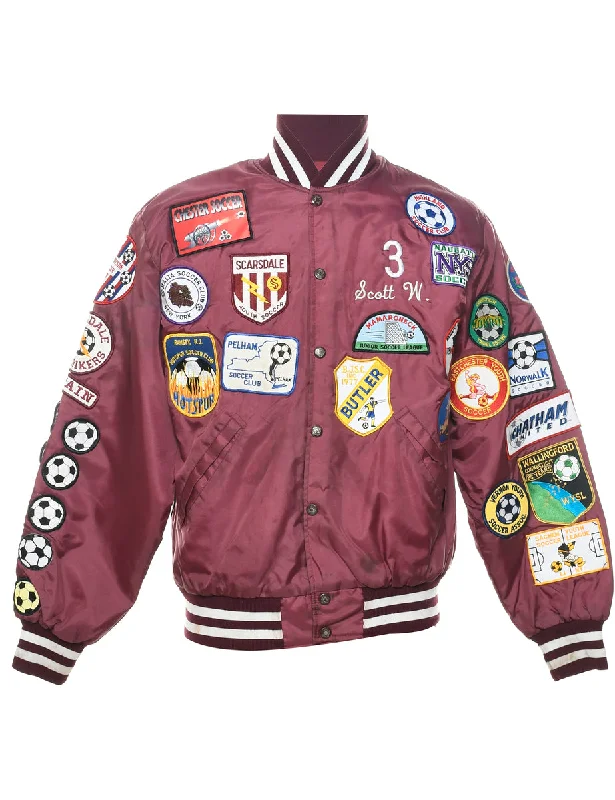 Chic Lounge Soccer Bomber Jacket - S