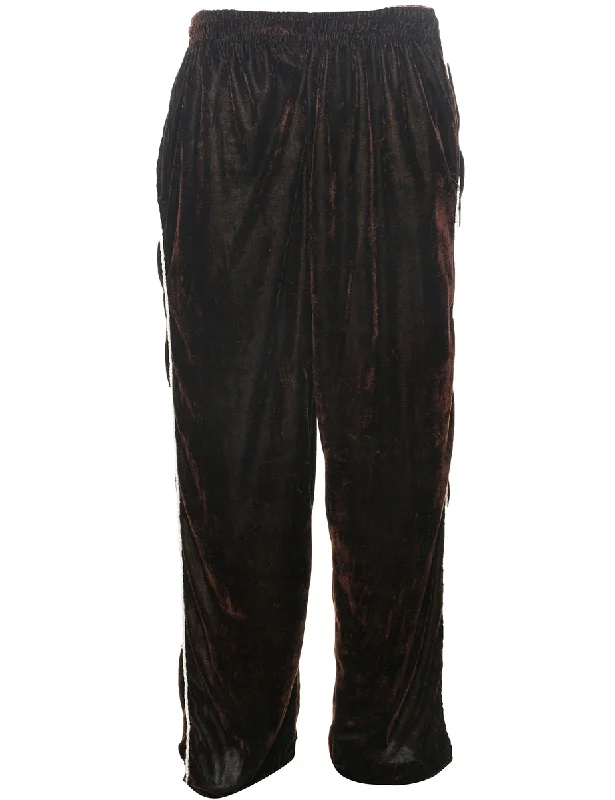 Sporty Comfort Velvet Fabric Trousers - W30 L30