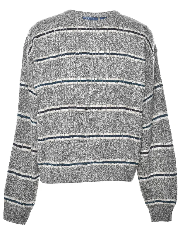 Stylish Wear Striped Pattern Jumper - M