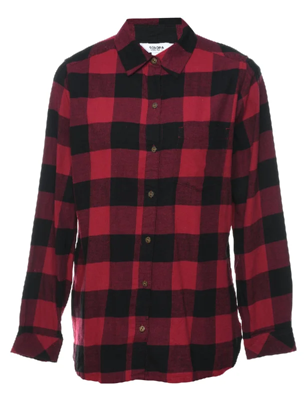 Luxe Comfort Sonoma Gingham Pattern Shirt - M