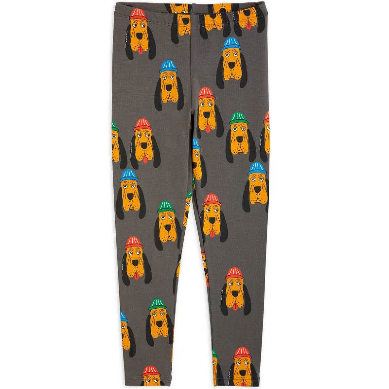 Innovative Design Bloodhound AOP Leggings in Grey by Mini Rodini
