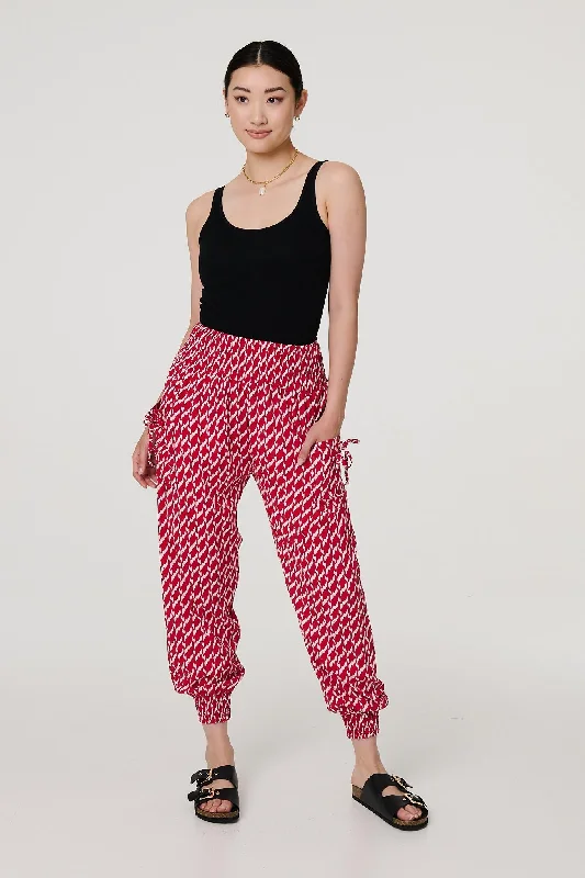 Fashion Wear Printed Tapered Harem Trousers